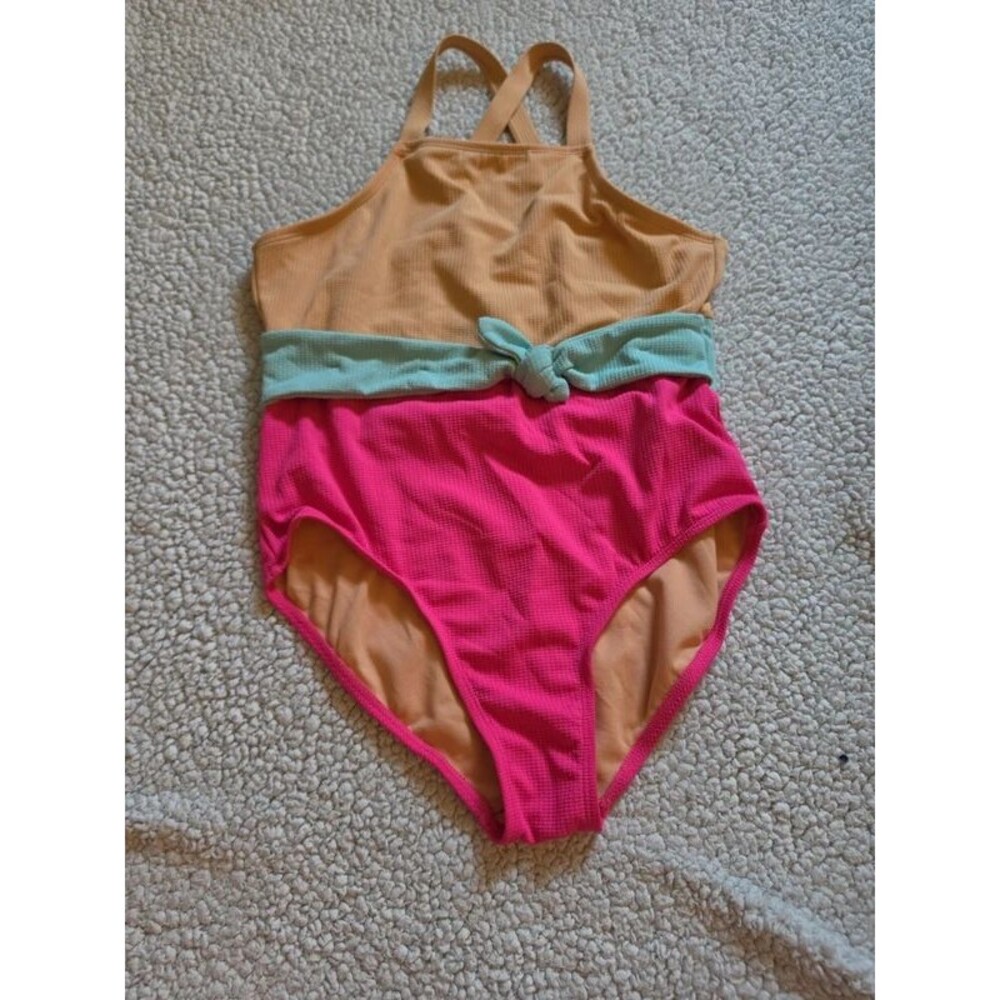 Wonder Nation One Piece Colorblock Swimsuit Size Girl's XL